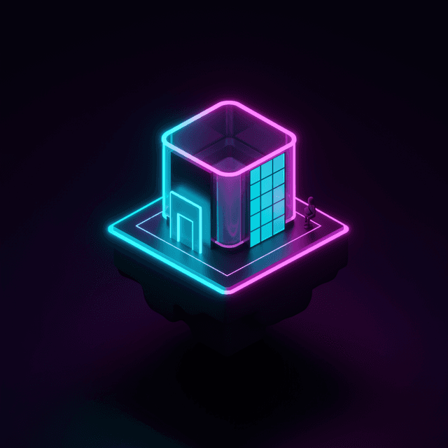 A glowing simulated company in the Career Arcade